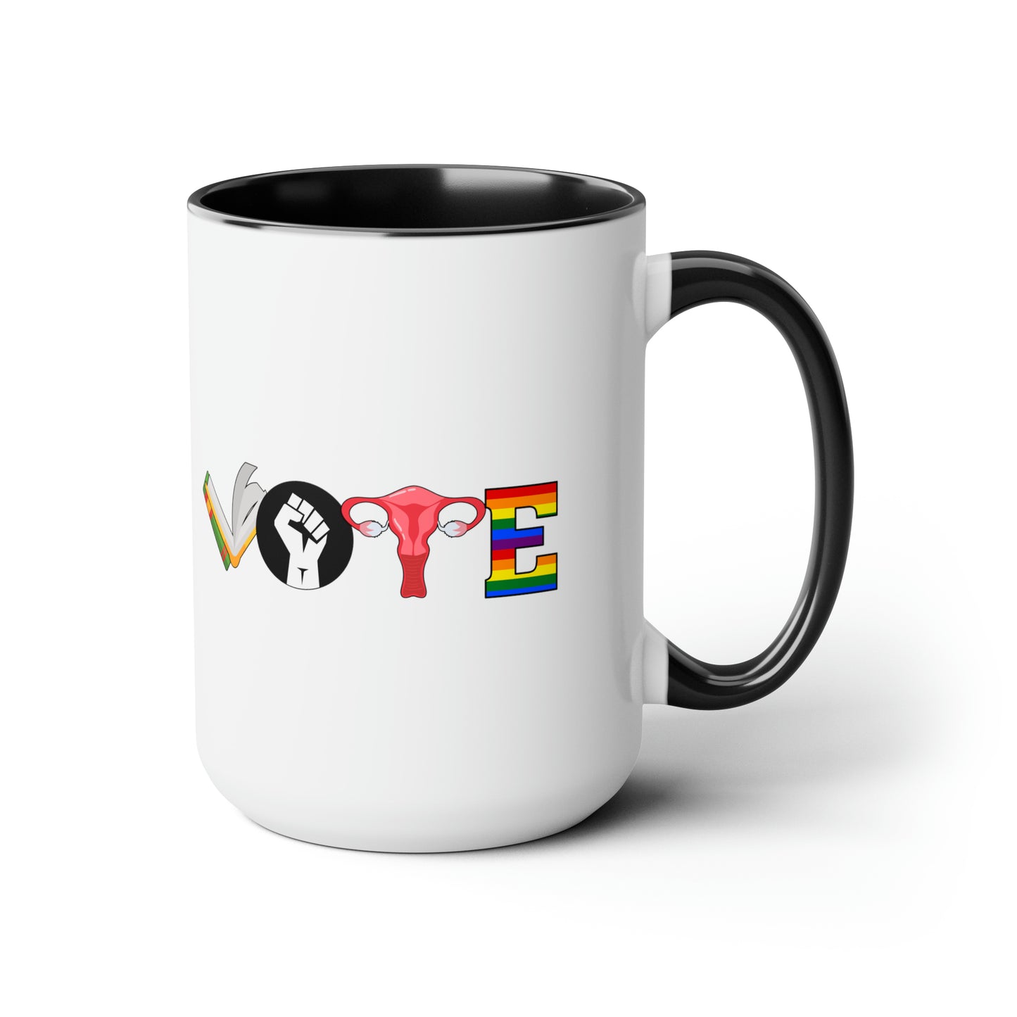 Two-Tone Coffee Mugs, 15oz