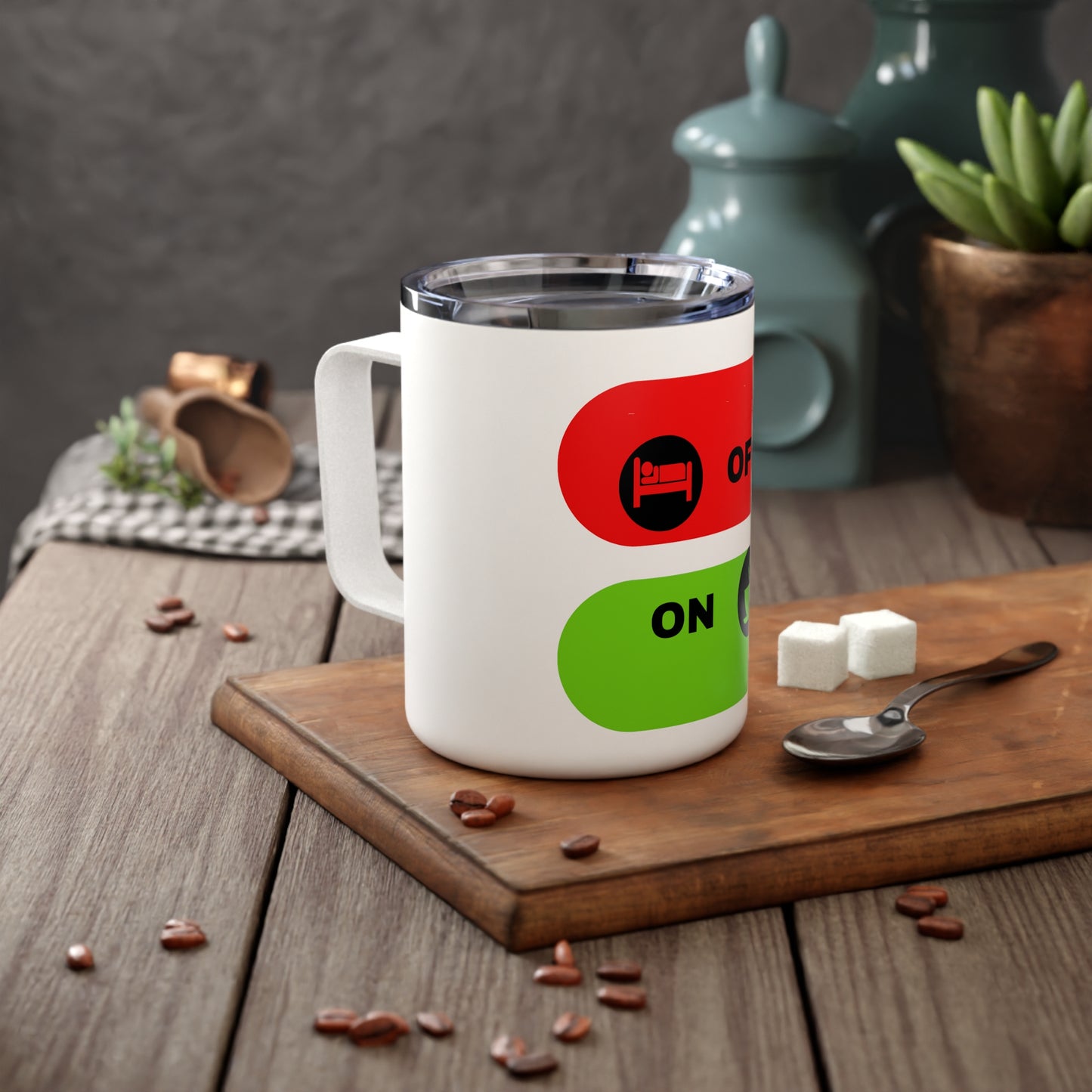On Off Insulated Coffee Mug