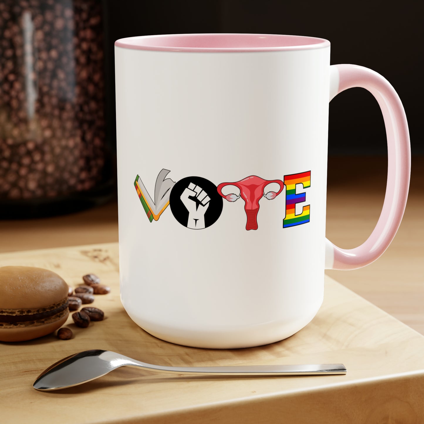 Two-Tone Coffee Mugs, 15oz