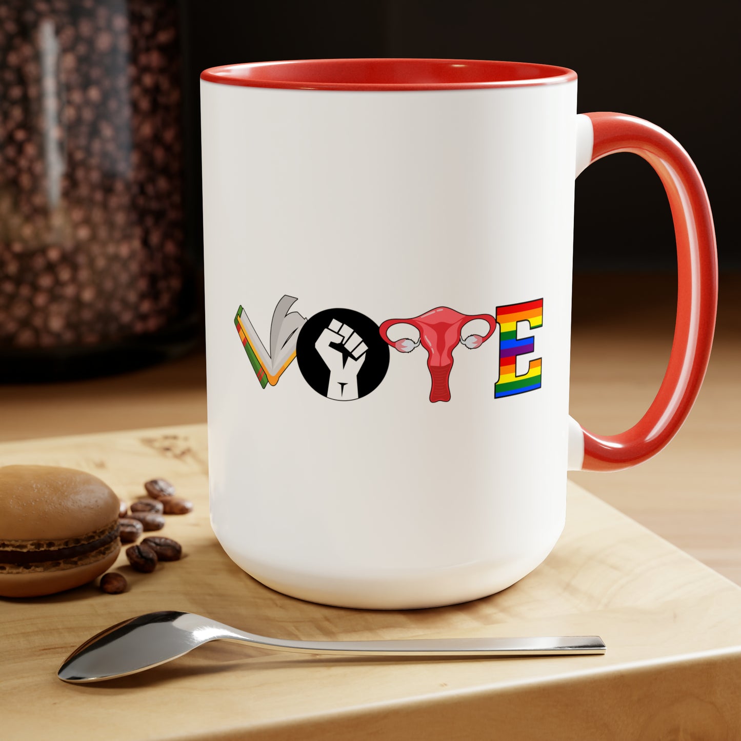Two-Tone Coffee Mugs, 15oz