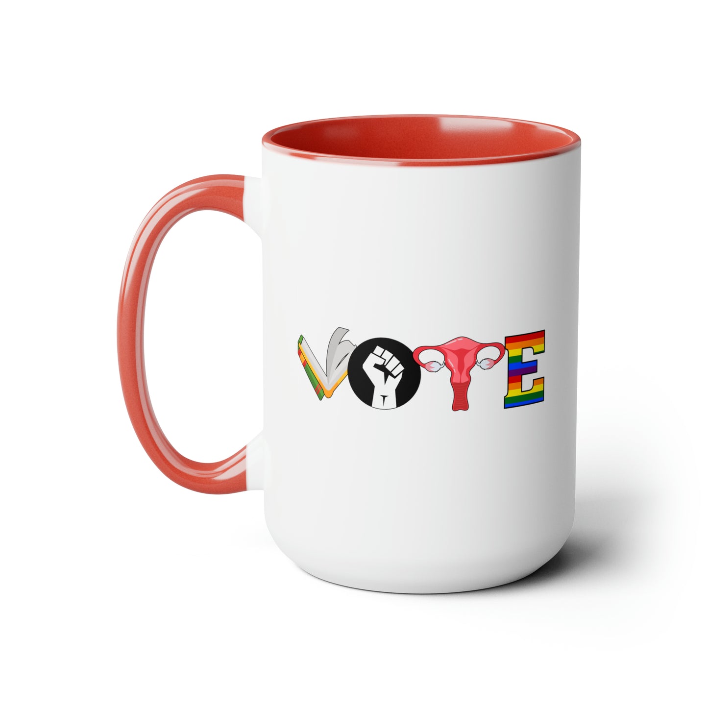 Two-Tone Coffee Mugs, 15oz