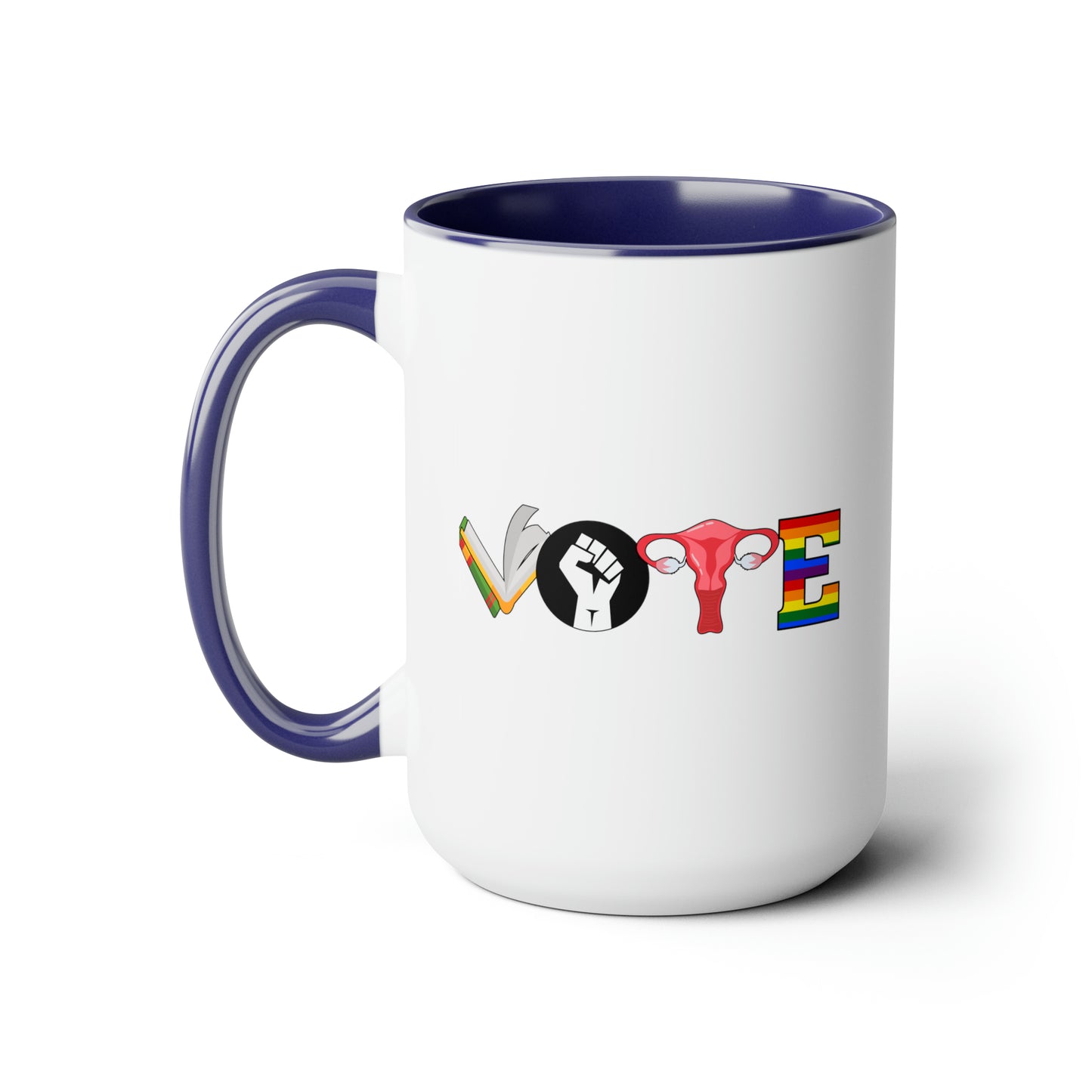 Two-Tone Coffee Mugs, 15oz