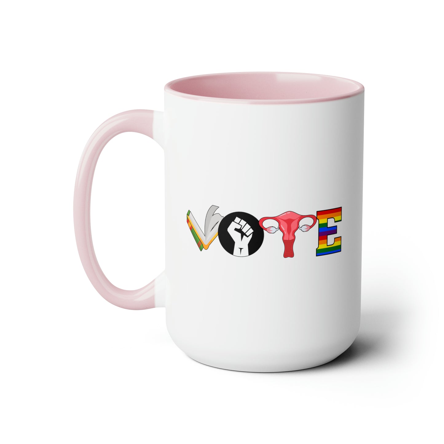 Two-Tone Coffee Mugs, 15oz