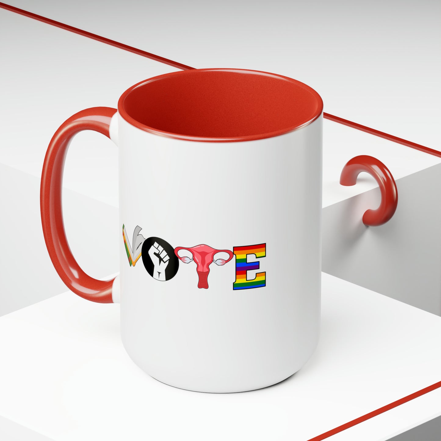Two-Tone Coffee Mugs, 15oz
