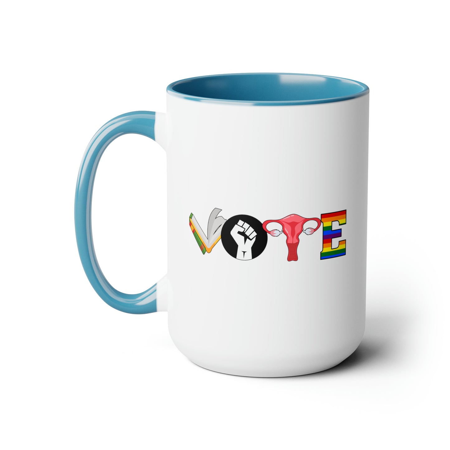 Two-Tone Coffee Mugs, 15oz