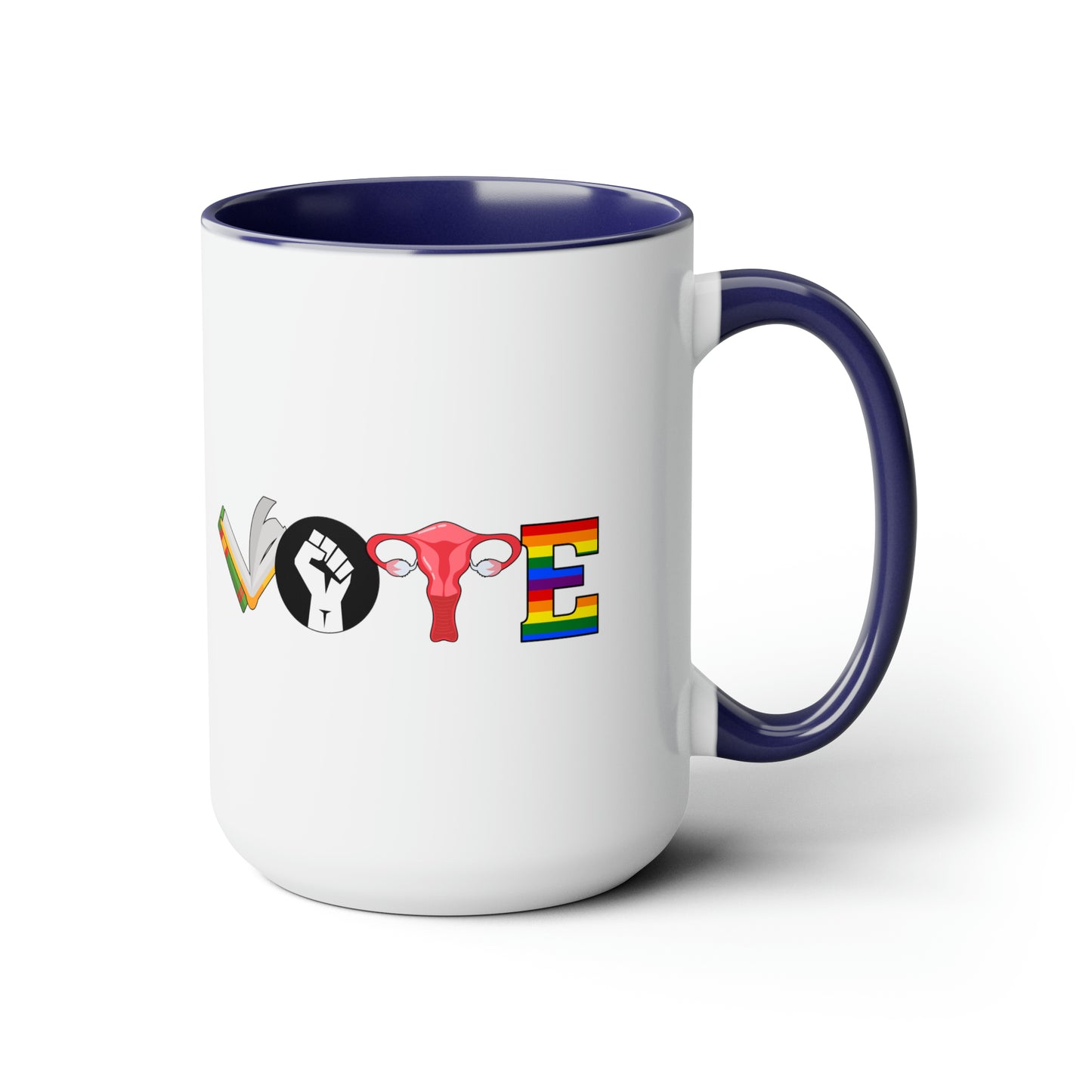 Two-Tone Coffee Mugs, 15oz
