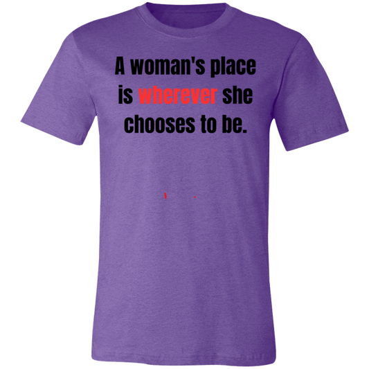 A Woman's Place is Wherever She Chooses To Bes To Be