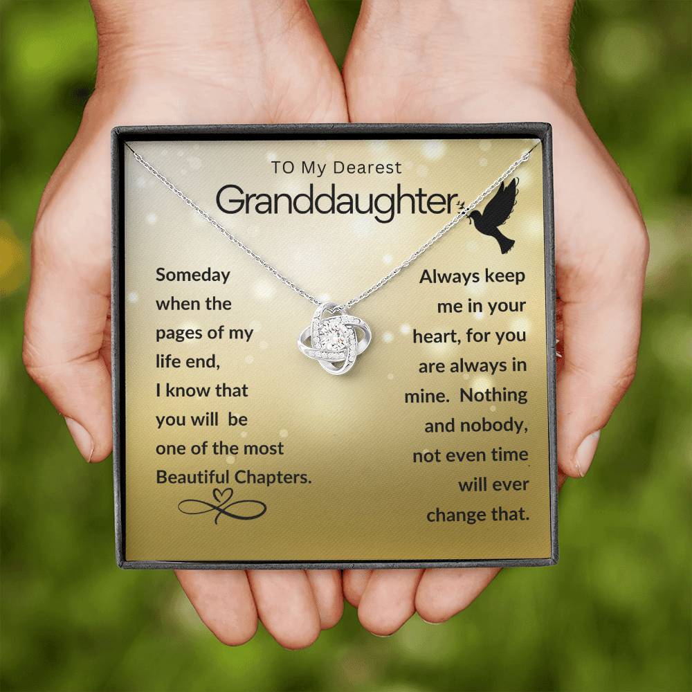 To My Dearest Daughter | You are Always in My Heart "Personalized" Love Knot Necklace