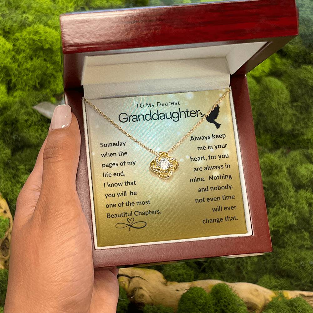 To My Dearest Daughter | You are Always in My Heart "Personalized" Love Knot Necklace