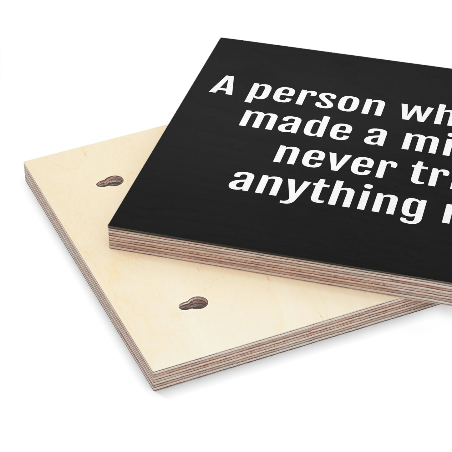 A Person Who Never Made a Mistake