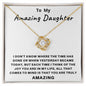 To My Amazing Daughter | You Bring Joy to My Life (Love Knot Necklace)