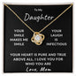 To My Daughter | Your Smile Makes Me Smile (Love Knot Necklace)