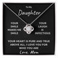 To My Daughter | Your Smile Makes Me Smile (Love Knot Necklace)