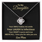 To My Daughter | I Love You for Who You Are (Love Knot Necklace)