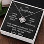 To My Daughter | Your Smile Makes Me Smile (Love Knot Necklace)