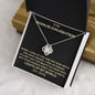 To My Bonus Daughter | You Light Up My World (Love Knot Necklace)