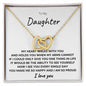 To My Daughter | I Am So Proud of You (Interlocking Hearts Necklace)