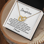 To My Daughter | I Am So Proud of You (Interlocking Hearts Necklace)