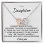 To My Daughter | I Am So Proud of You (Interlocking Hearts Necklace)