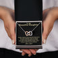 To My Beautiful Daughter| You Light Up My World (Interlocking Hearts Necklace)