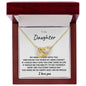 To My Daughter | I Am So Proud of You (Interlocking Hearts Necklace)