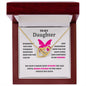 To My Daughter | Continue to Be Strong (Interlocking Hearts Necklace)