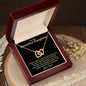 To My Beautiful Daughter| You Light Up My World (Interlocking Hearts Necklace)
