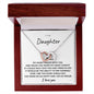 To My Daughter | I Am So Proud of You (Interlocking Hearts Necklace)