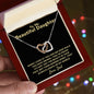 To My Beautiful Daughter| You Light Up My World (Interlocking Hearts Necklace)