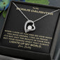 To My Bonus Daughter | You Light Up My World (Forever Love Necklace)
