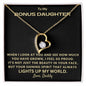 To My Bonus Daughter | You Light Up My World (Forever Love Necklace)