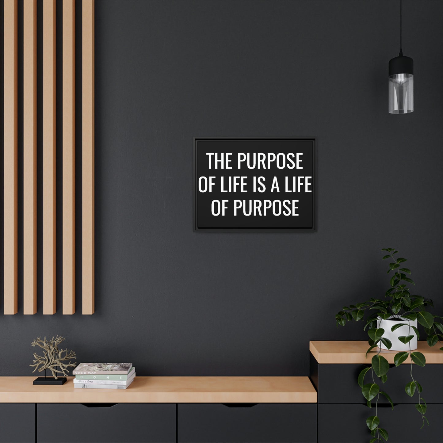 The Purpose of Life Matte Canvas, Black