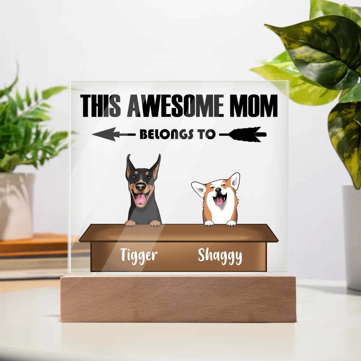 This Awesome Mom Acrylic Square Plaque