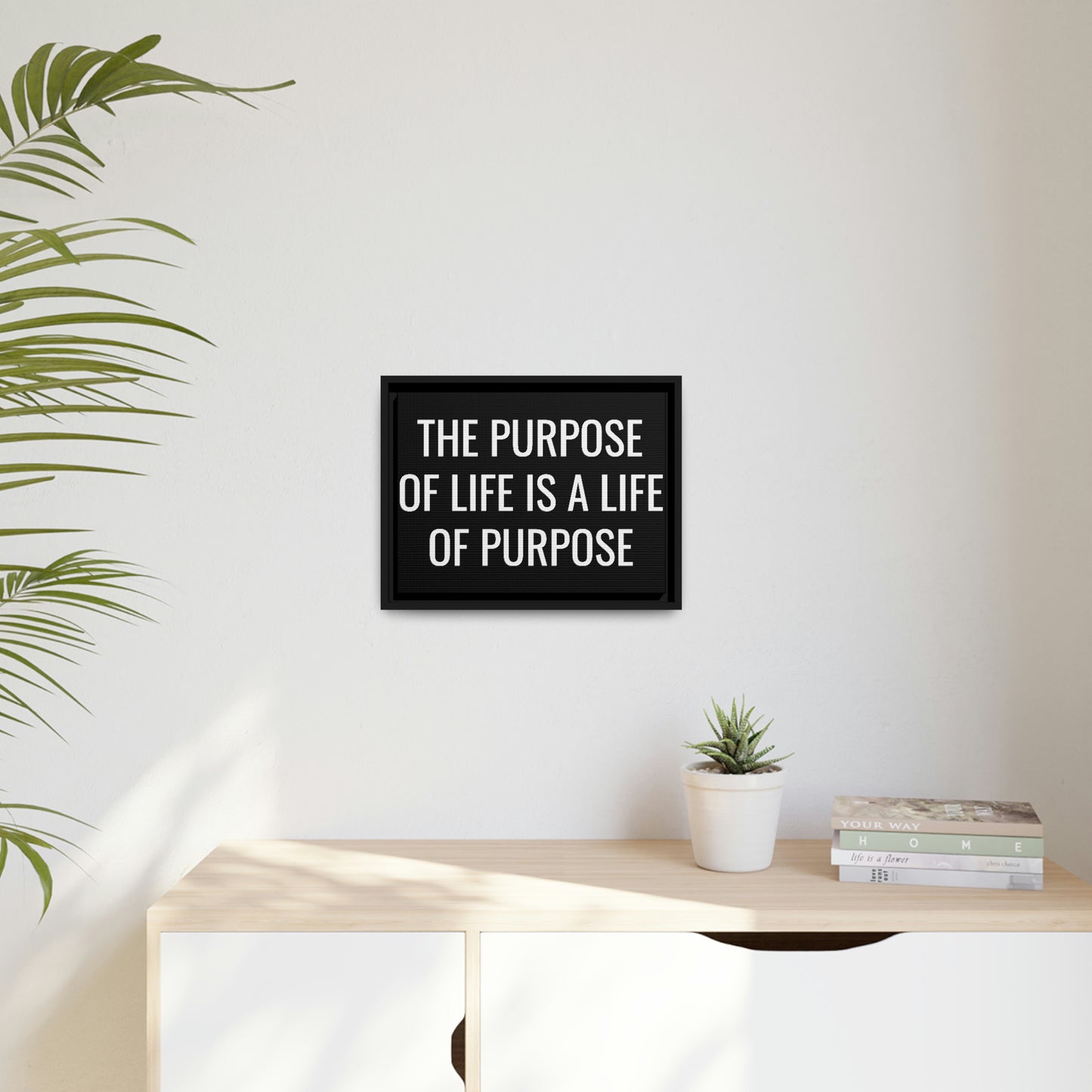 The Purpose of Life Matte Canvas, Black