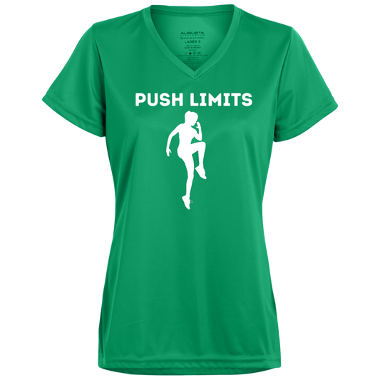 Push Limits Ladies’ Moisture-Wicking V-Neck Tee