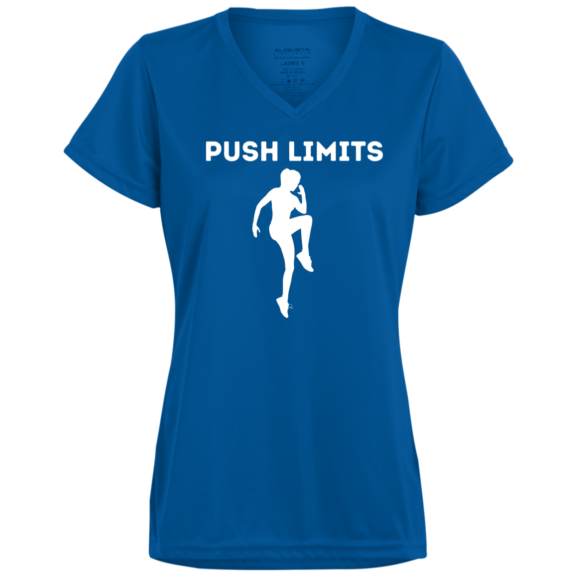 Push Limits Ladies’ Moisture-Wicking V-Neck Tee