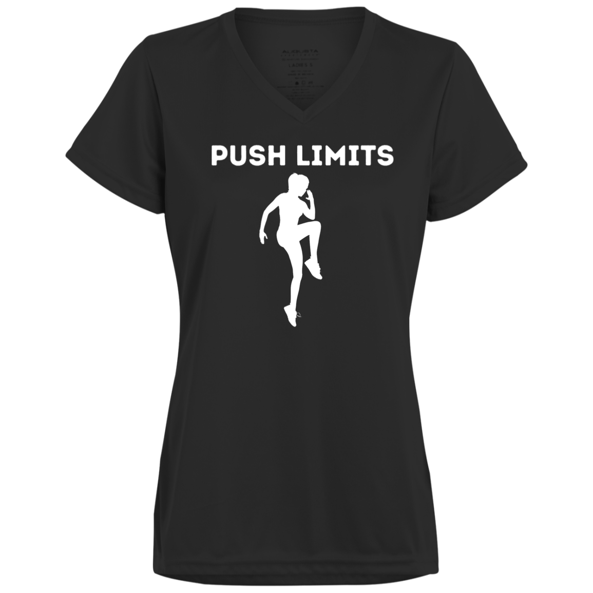 Push Limits Ladies’ Moisture-Wicking V-Neck Tee