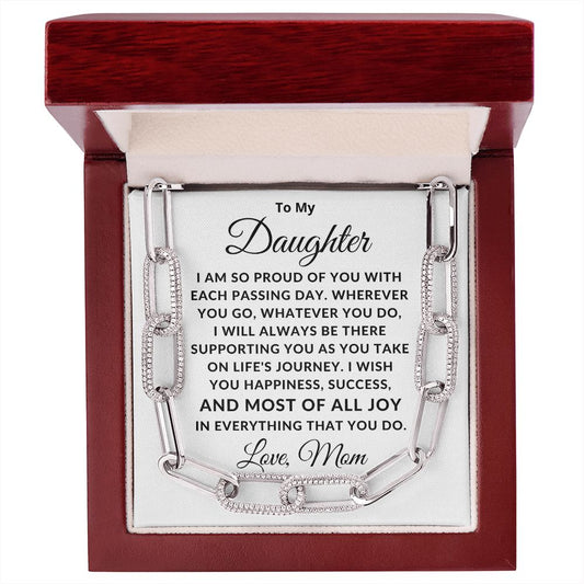 To My Daughter | I Wish You Joy In Everything You Do (Forever Linked Necklace)