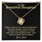 To My Beautiful Daughter | You Light Up My World (Love Knot Necklace)