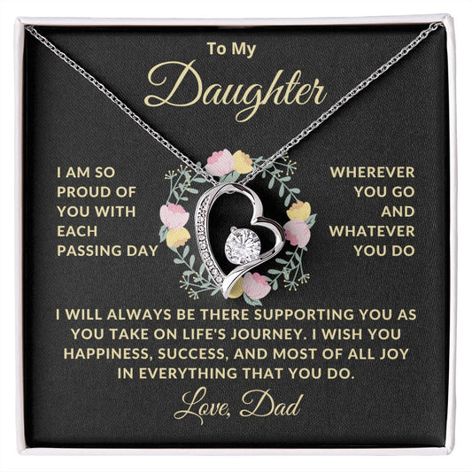 To My Daughter | I Wish You Joy in Everything You Do (Forever Love Necklace)