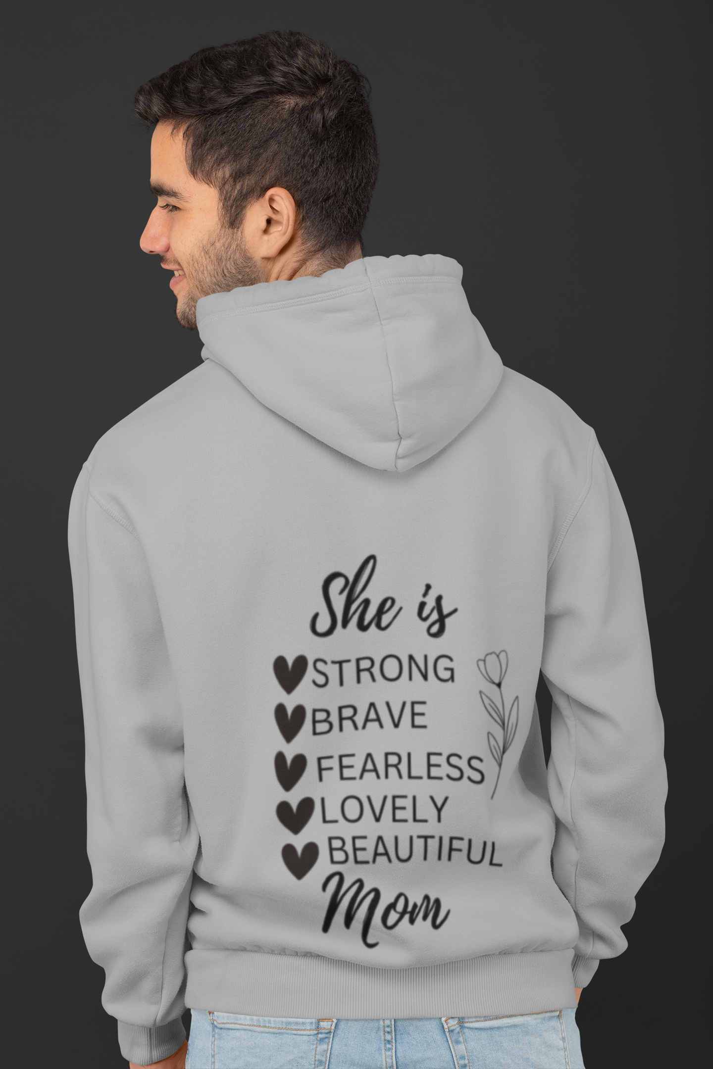 She is Mom - Strong, Brave, Fearless Hoodie