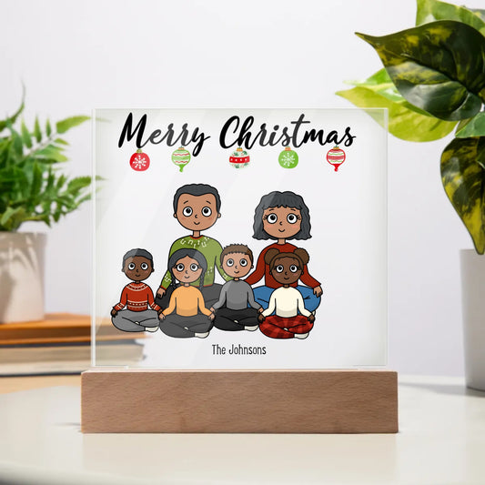 Merry Christmas Acrylic Square Plaque