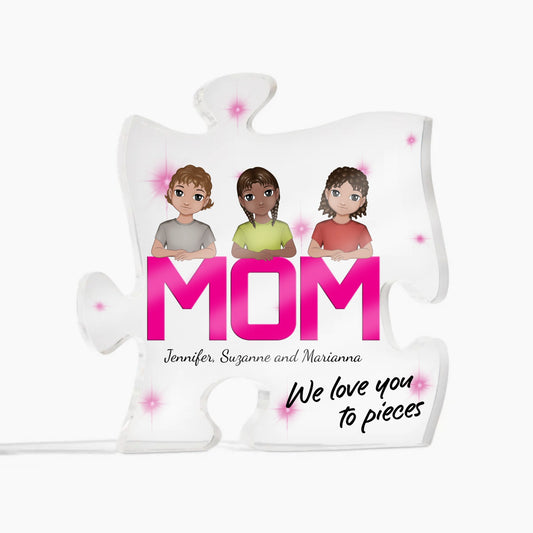 Dear Mom, We Love You to Pieces Acrylic Puzzle