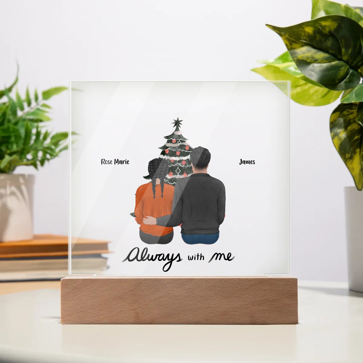 To My Dad | You Are Always With Me Acrylic Square Plaque