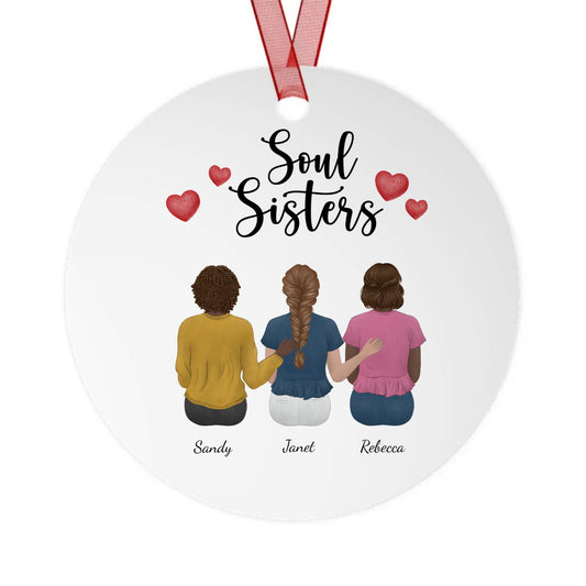 Soul Sisters Personalized Metal Ornaments